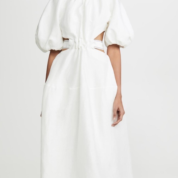Aje Women's White Mimosa Cutout Midi Dress